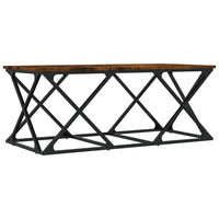 Tavolino da Salotto Rovere Fumo 100x49x40 cm Legno Multistrato 835361