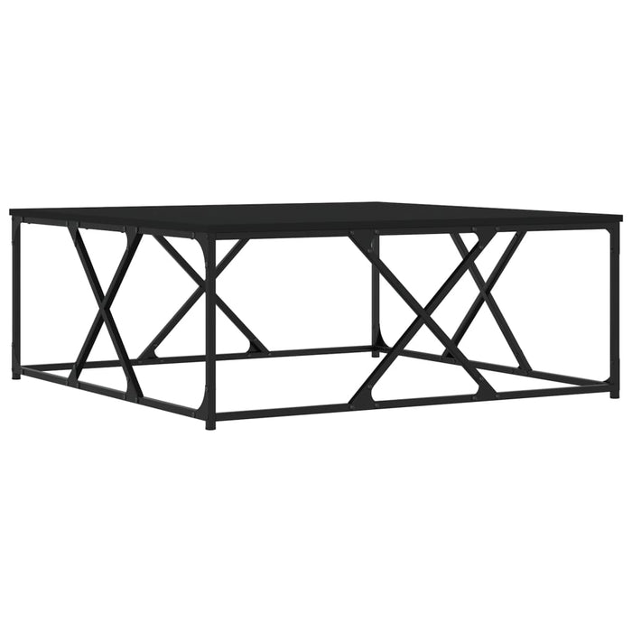 Tavolino da Salotto Nero 100x100x40 cm in Legno Multistrato 835364