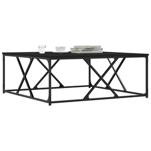 Tavolino da Salotto Nero 100x100x40 cm in Legno Multistrato 835364