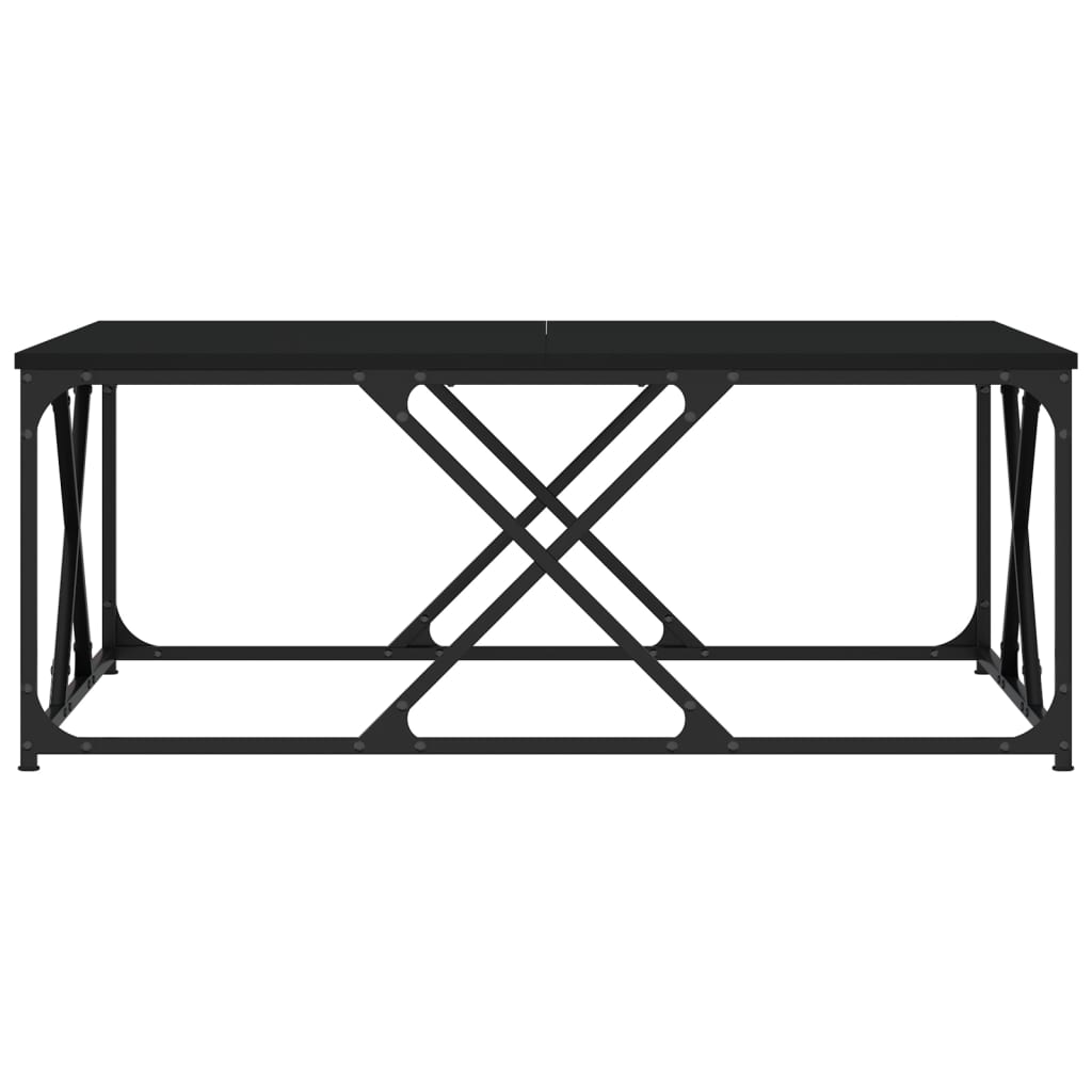 Tavolino da Salotto Nero 100x100x40 cm in Legno Multistrato 835364