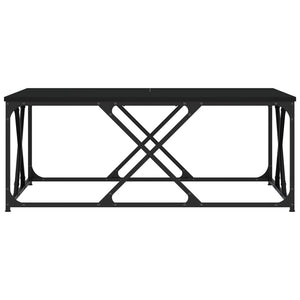 Tavolino da Salotto Nero 100x100x40 cm in Legno Multistrato 835364