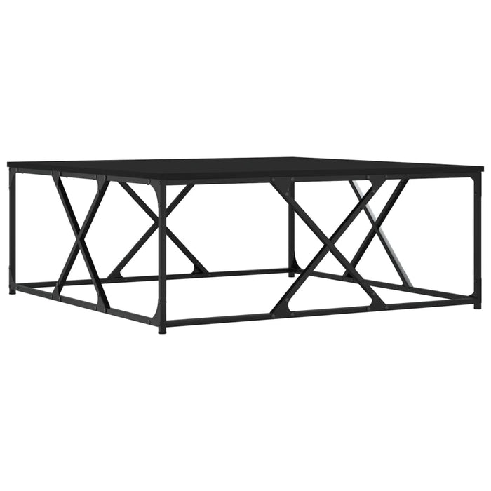 Tavolino da Salotto Nero 100x100x40 cm in Legno Multistrato 835364