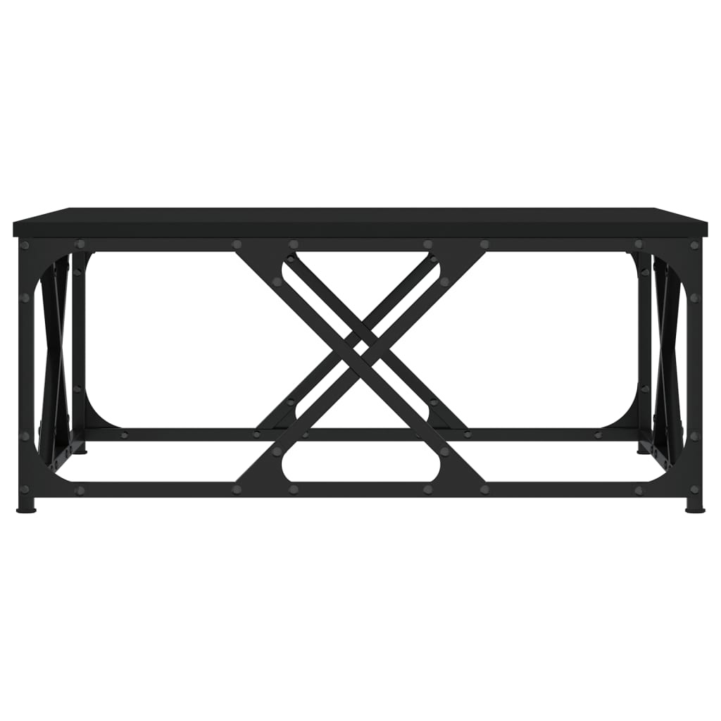 Tavolino da Salotto Nero 70x70x30 cm in Legno Multistrato 835369