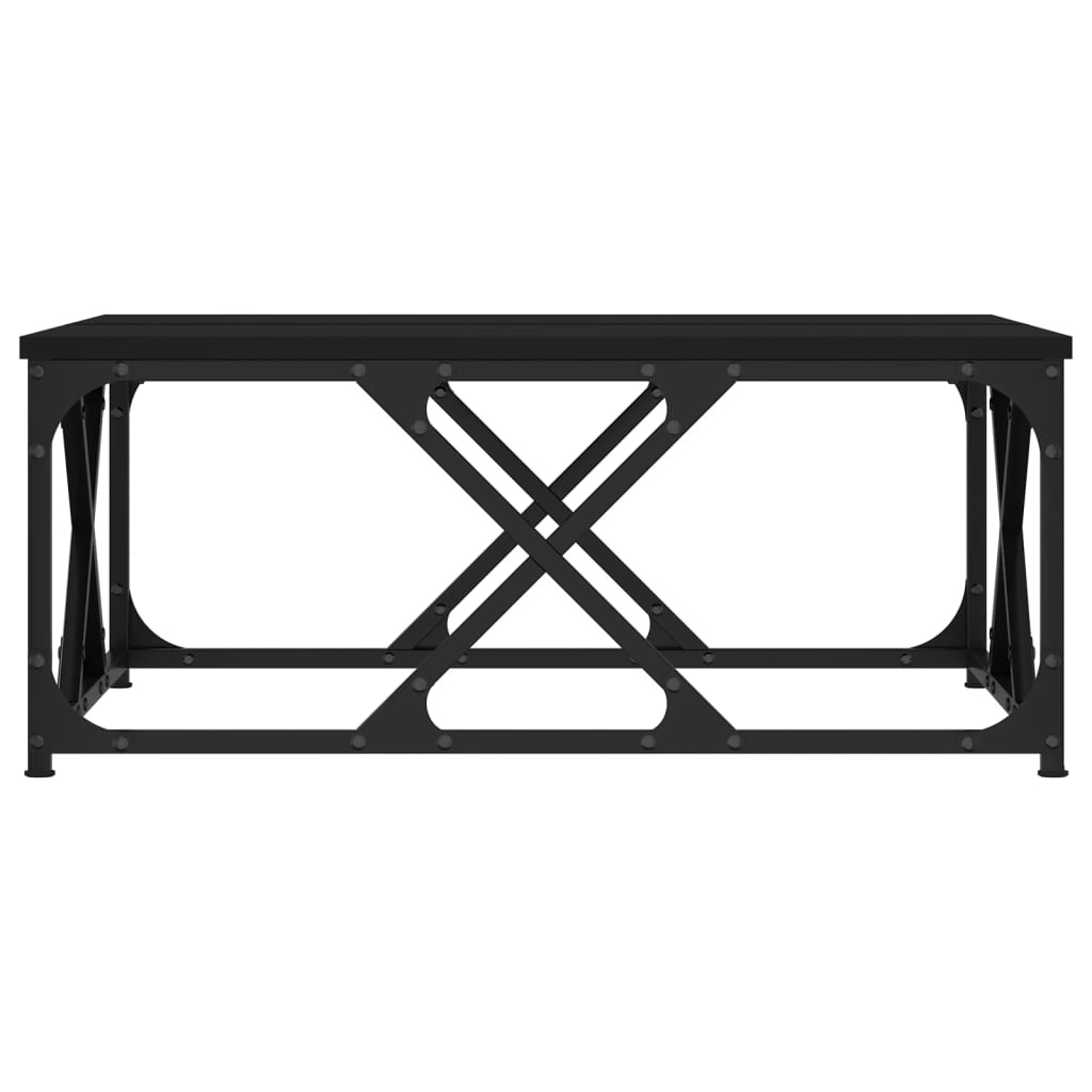 Tavolino da Salotto Nero 70x70x30 cm in Legno Multistrato 835369