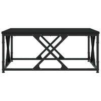 Tavolino da Salotto Nero 70x70x30 cm in Legno Multistrato 835369