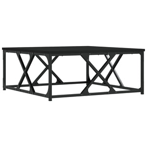 Tavolino da Salotto Nero 70x70x30 cm in Legno Multistrato 835369