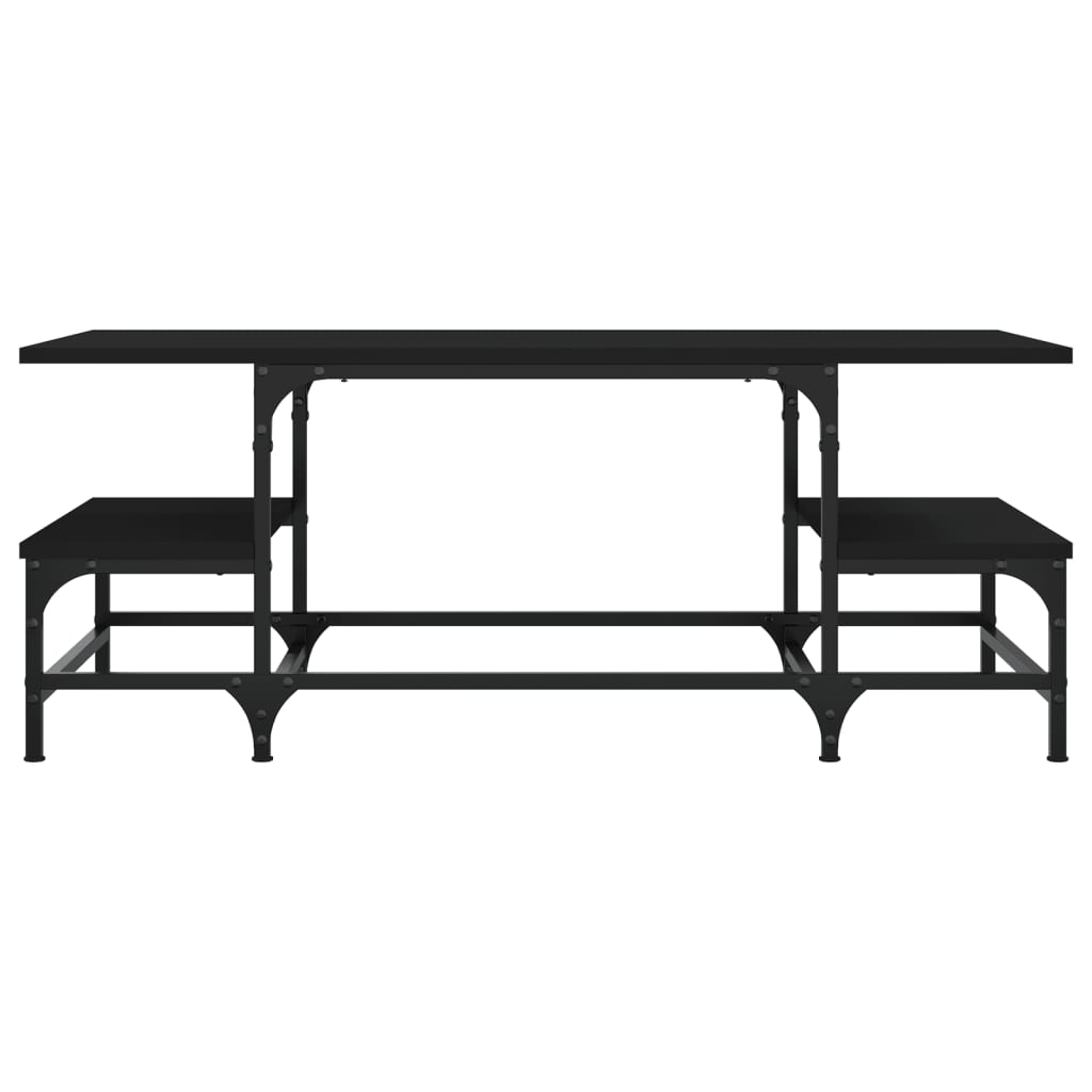 Tavolino da Salotto Nero 100x50,5x40 cm in Legno Multistrato 835374