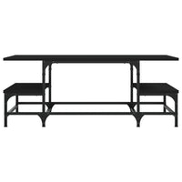 Tavolino da Salotto Nero 100x50,5x40 cm in Legno Multistrato 835374