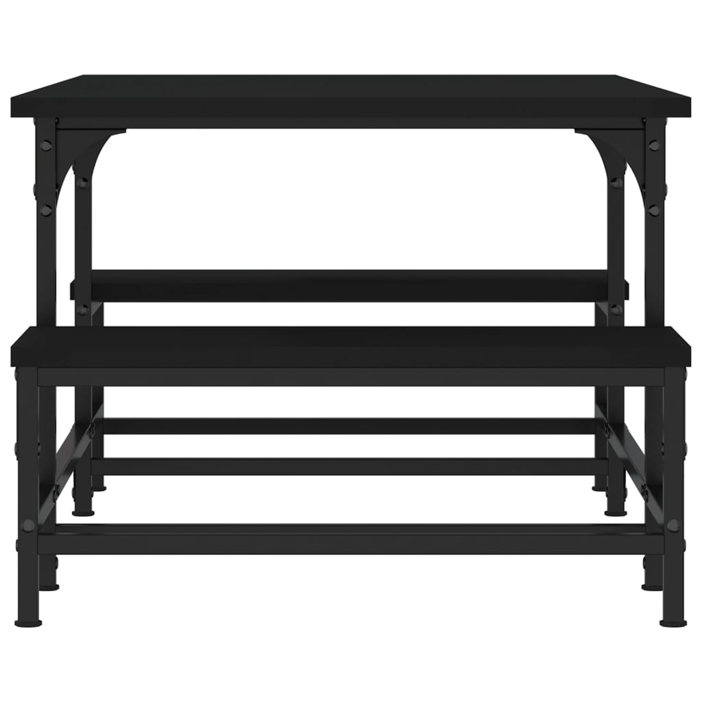 Tavolino da Salotto Nero 100x50,5x40 cm in Legno Multistrato 835374