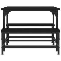 Tavolino da Salotto Nero 100x50,5x40 cm in Legno Multistrato 835374