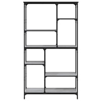 Libreria Grigio Sonoma 99x35,5x176 cm Legno Multistrato Acciaio 835412