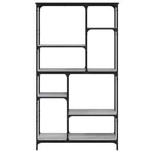 Libreria Grigio Sonoma 99x35,5x176 cm Legno Multistrato Acciaio 835412