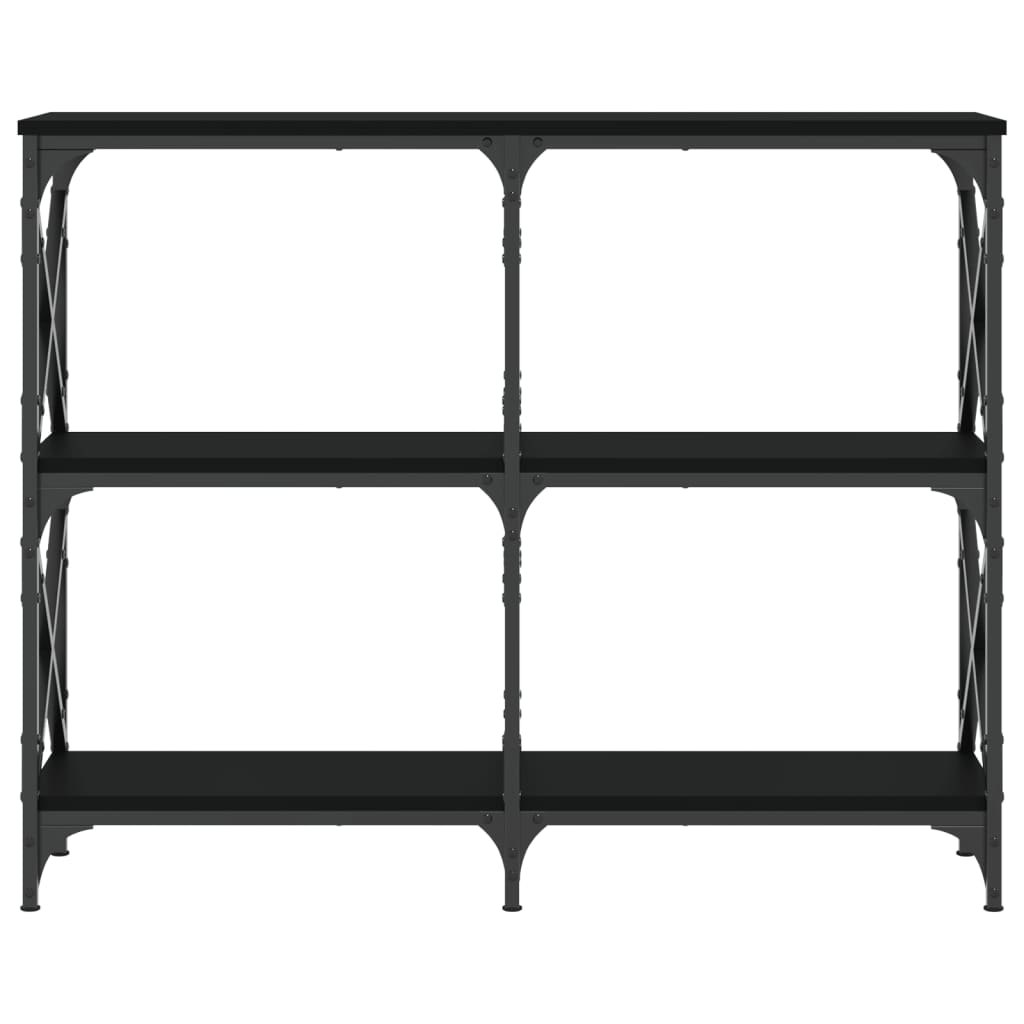 Tavolino Consolle Nero 100x28x80,5 cm in Legno Multistrato 835419