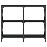 Tavolino Consolle Nero 100x28x80,5 cm in Legno Multistrato 835419