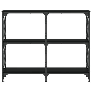 Tavolino Consolle Nero 100x28x80,5 cm in Legno Multistrato 835419