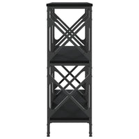 Tavolino Consolle Nero 100x28x80,5 cm in Legno Multistrato 835419