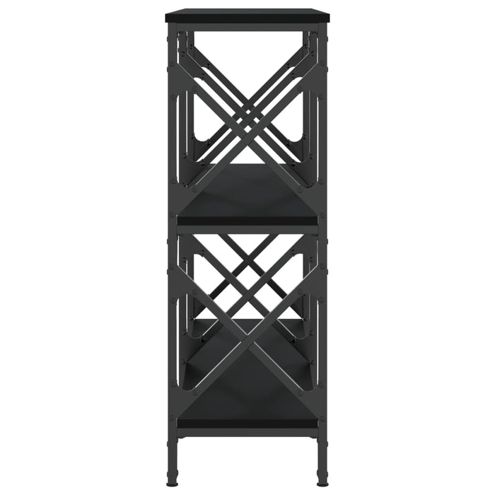 Tavolino Consolle Nero 100x28x80,5 cm in Legno Multistrato 835419