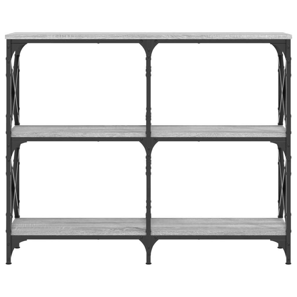 Tavolo Consolle Grigio Sonoma 100x28x80,5 cm Legno Multistrato 835422