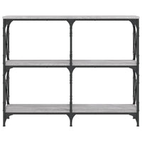 Tavolo Consolle Grigio Sonoma 100x28x80,5 cm Legno Multistrato 835422