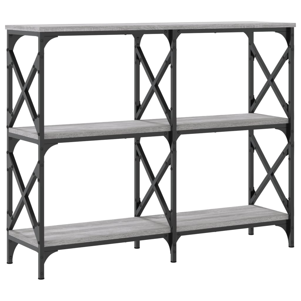 Tavolo Consolle Grigio Sonoma 100x28x80,5 cm Legno Multistrato 835422