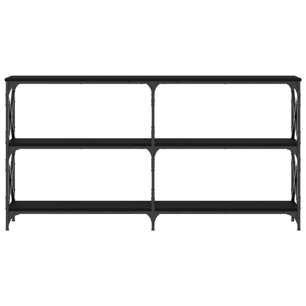 Tavolino Consolle Nero 200x28x80,5 cm in Legno Multistrato 835429