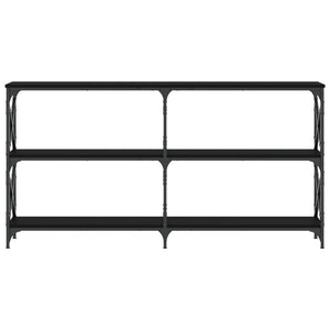 Tavolino Consolle Nero 200x28x80,5 cm in Legno Multistrato 835429