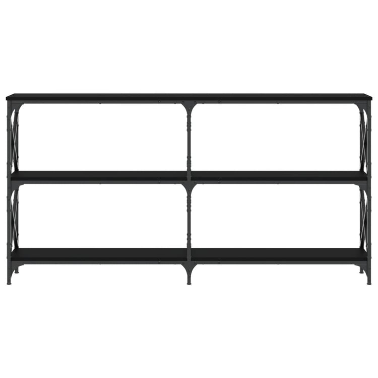 Tavolino Consolle Nero 200x28x80,5 cm in Legno Multistrato 835429