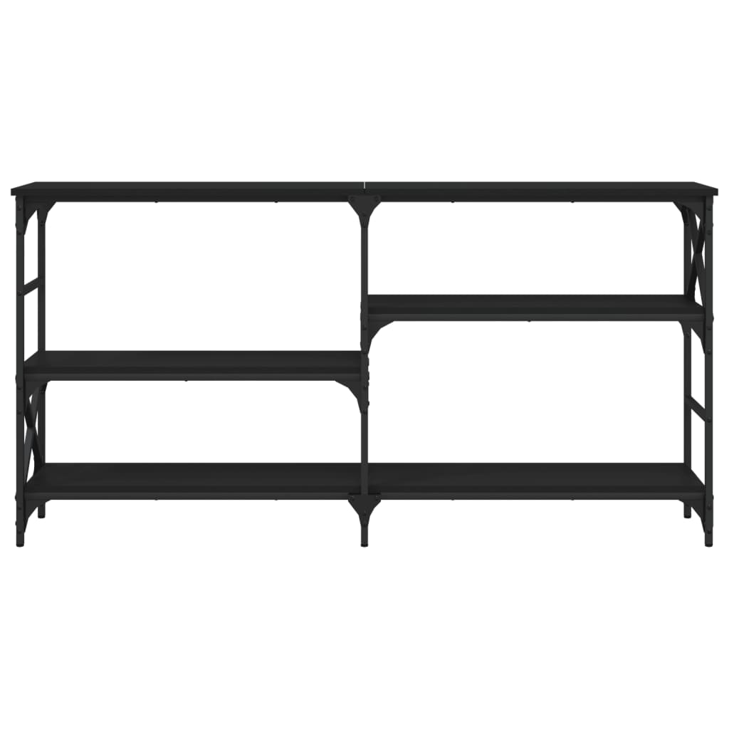 Tavolino Consolle Nero 150x29x76,5 cm in Legno Multistrato 835469