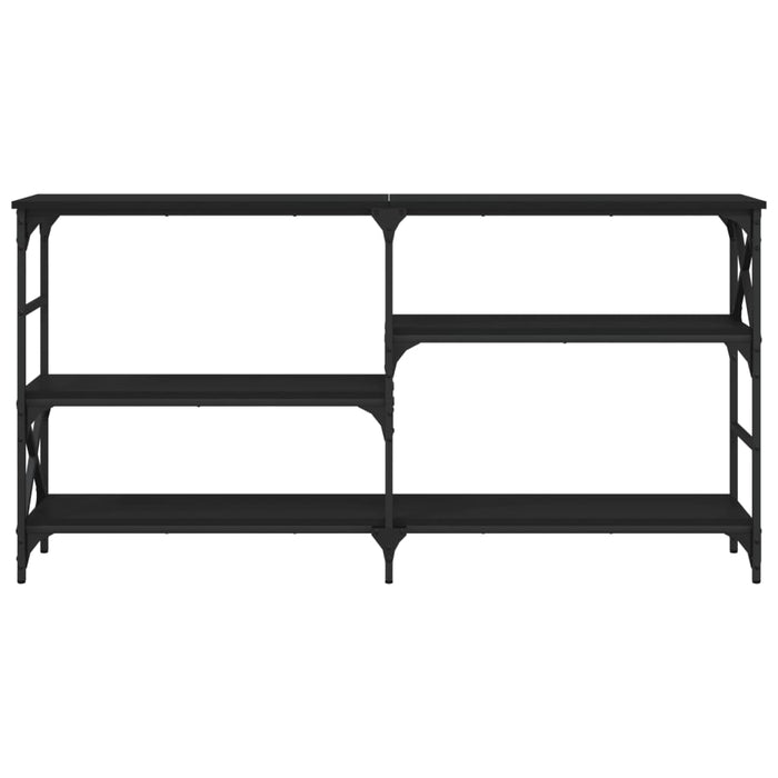 Tavolino Consolle Nero 150x29x76,5 cm in Legno Multistrato 835469