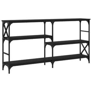 Tavolino Consolle Nero 150x29x76,5 cm in Legno Multistrato 835469