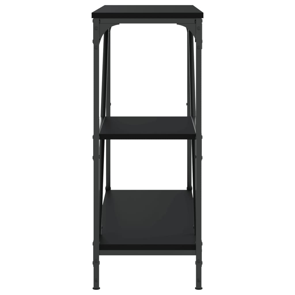 Tavolino Consolle Nero 88,5x30x75 cm in Legno Multistrato 835479