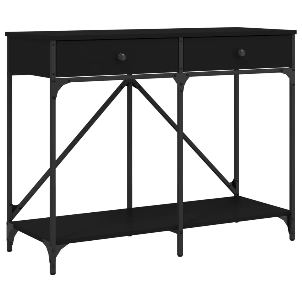 Tavolino Consolle Nero 100x39x78,5 cm in Legno Multistrato 835484