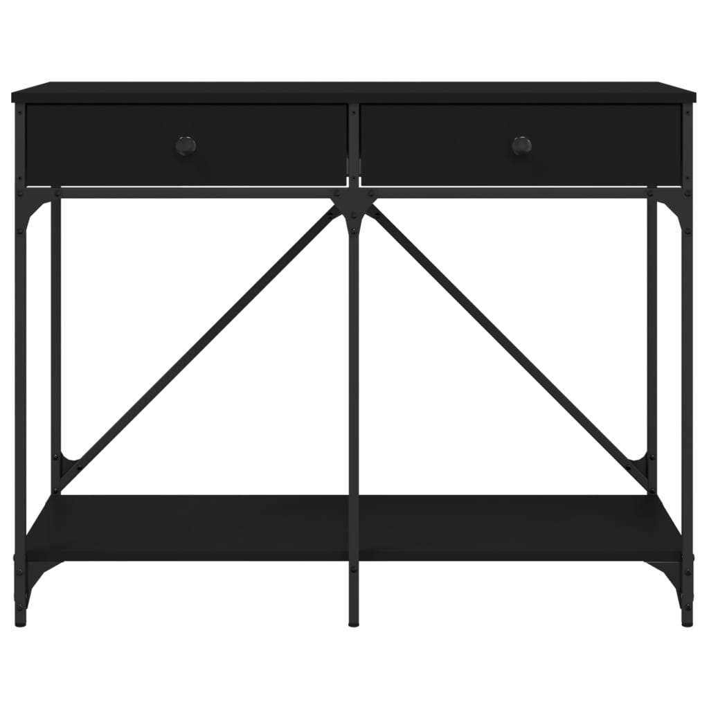 Tavolino Consolle Nero 100x39x78,5 cm in Legno Multistrato 835484