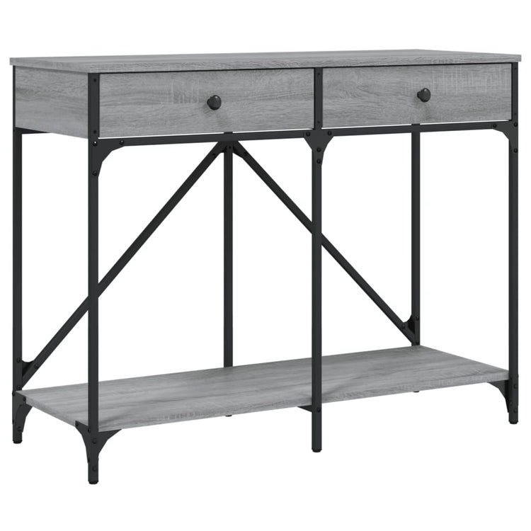 Tavolo Consolle Grigio Sonoma 100x39x78,5 cm Legno Multistrato 835487