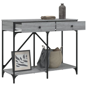 Tavolo Consolle Grigio Sonoma 100x39x78,5 cm Legno Multistrato 835487