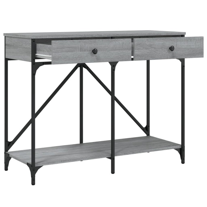 Tavolo Consolle Grigio Sonoma 100x39x78,5 cm Legno Multistrato 835487