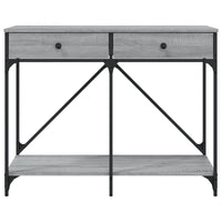 Tavolo Consolle Grigio Sonoma 100x39x78,5 cm Legno Multistrato 835487