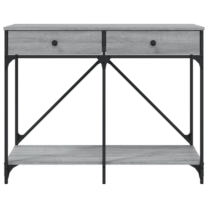 Tavolo Consolle Grigio Sonoma 100x39x78,5 cm Legno Multistrato 835487