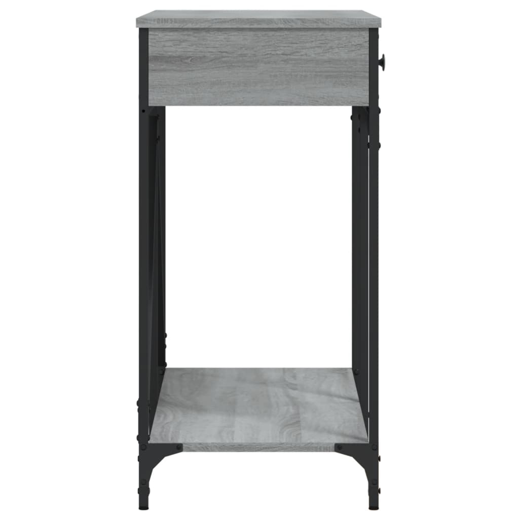 Tavolo Consolle Grigio Sonoma 100x39x78,5 cm Legno Multistrato 835487