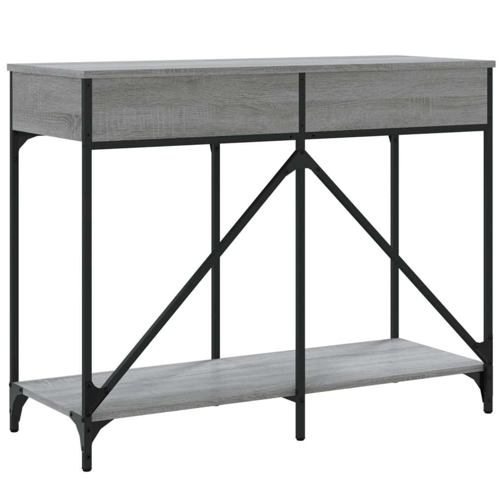 Tavolo Consolle Grigio Sonoma 100x39x78,5 cm Legno Multistrato 835487