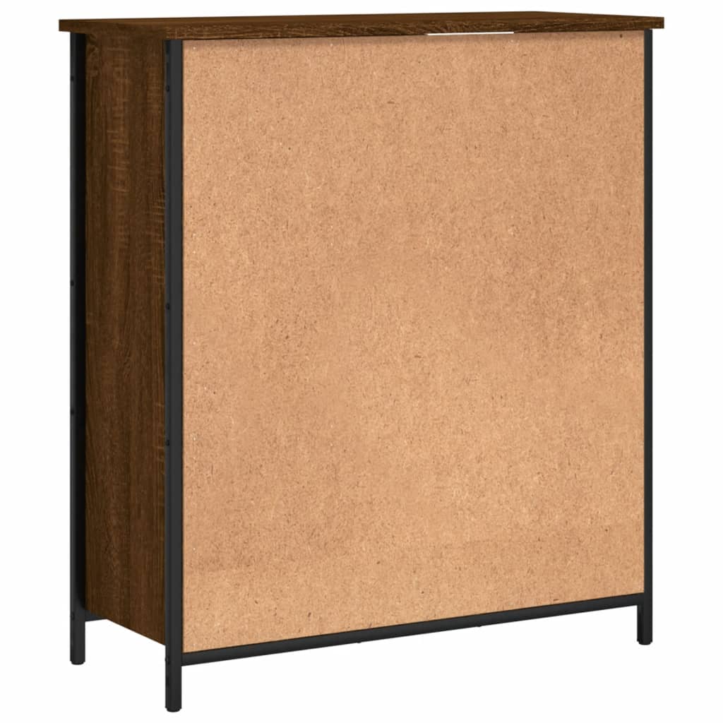 Credenza Rovere Marrone 70x30x80 cm in Legno Multistrato 835498