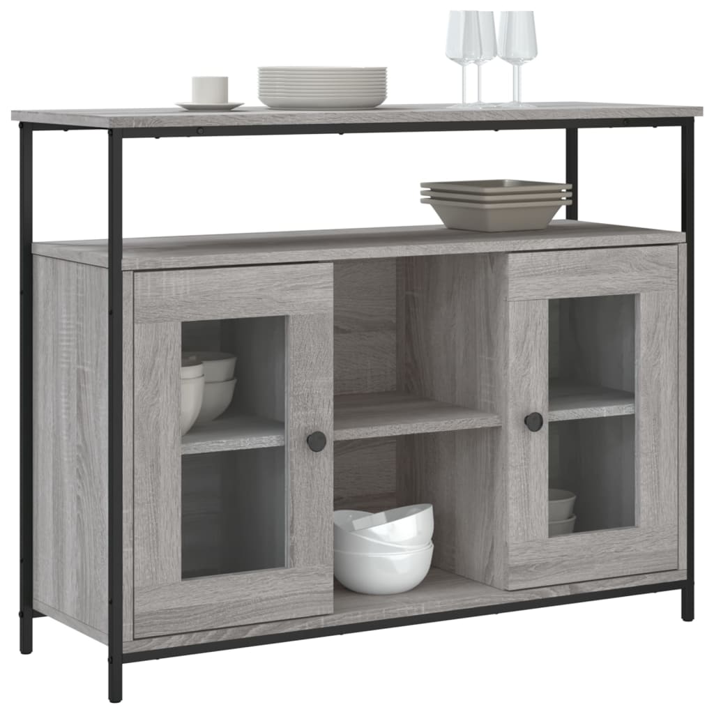 Credenza Grigio Sonoma 100x35x80 cm in Legno Multistratocod mxl 131321