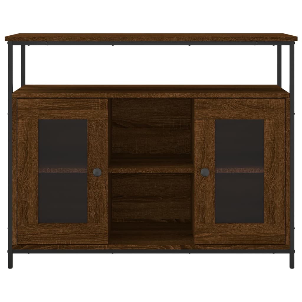 Credenza Rovere Marrone 100x35x80 cm in Legno Multistrato 835508