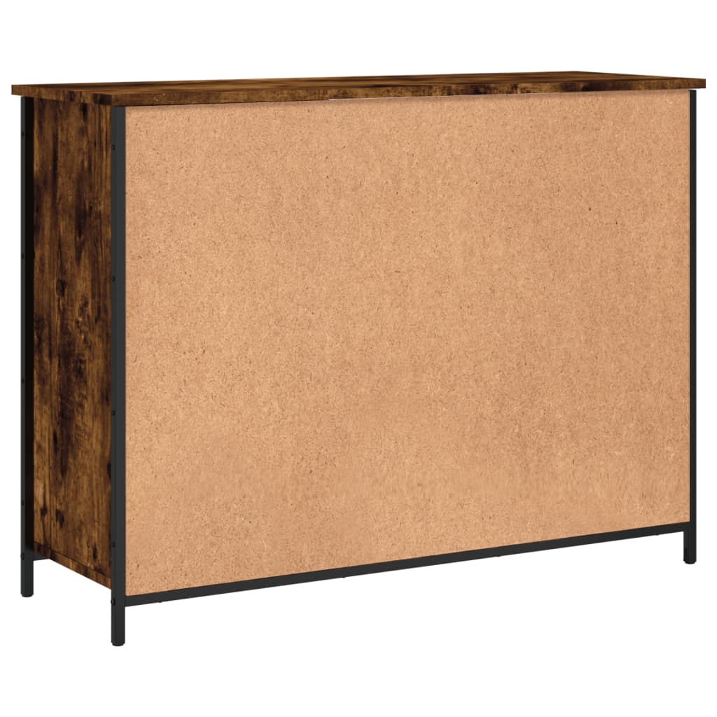 Credenza Rovere Fumo 100x35x75 cm in Legno Multistrato 835511