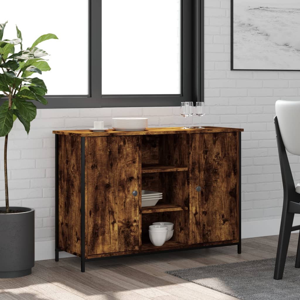 Credenza Rovere Fumo 100x35x70 cm in Legno Multistratocod mxl 107345