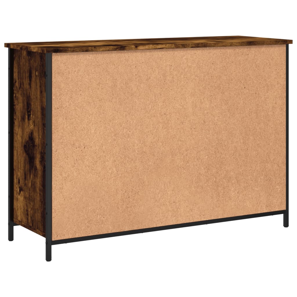 Credenza Rovere Fumo 100x35x70 cm in Legno Multistrato 835521