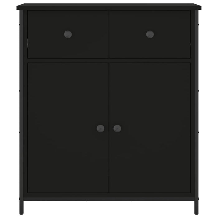 Credenza Nera 70x30x80 cm in Legno Multistrato 835524