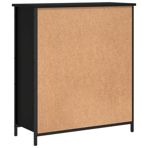 Credenza Nera 70x30x80 cm in Legno Multistrato 835524