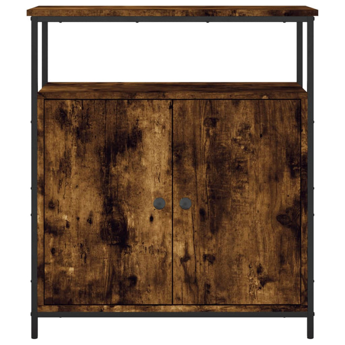 Credenza Rovere Fumo 70x30x80 cm in Legno Multistrato 835531