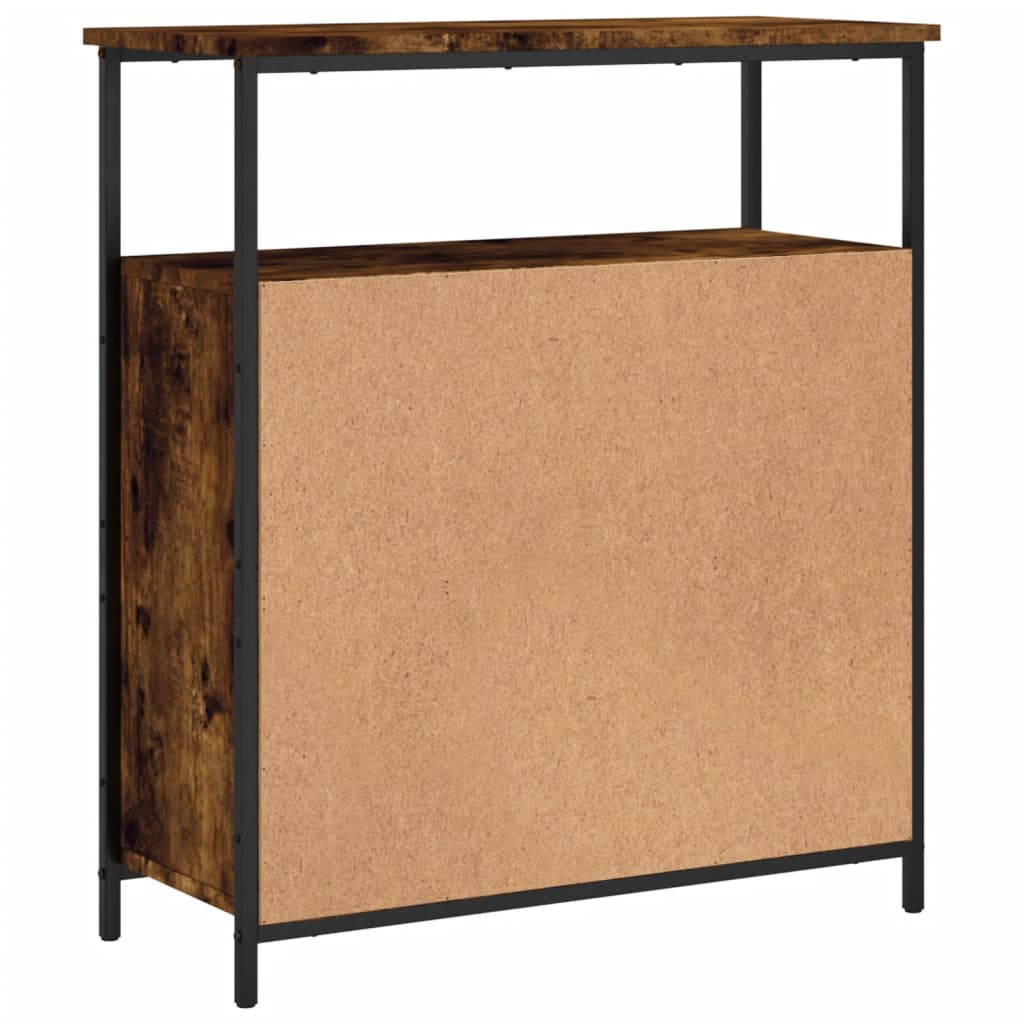 Credenza Rovere Fumo 70x30x80 cm in Legno Multistrato 835531